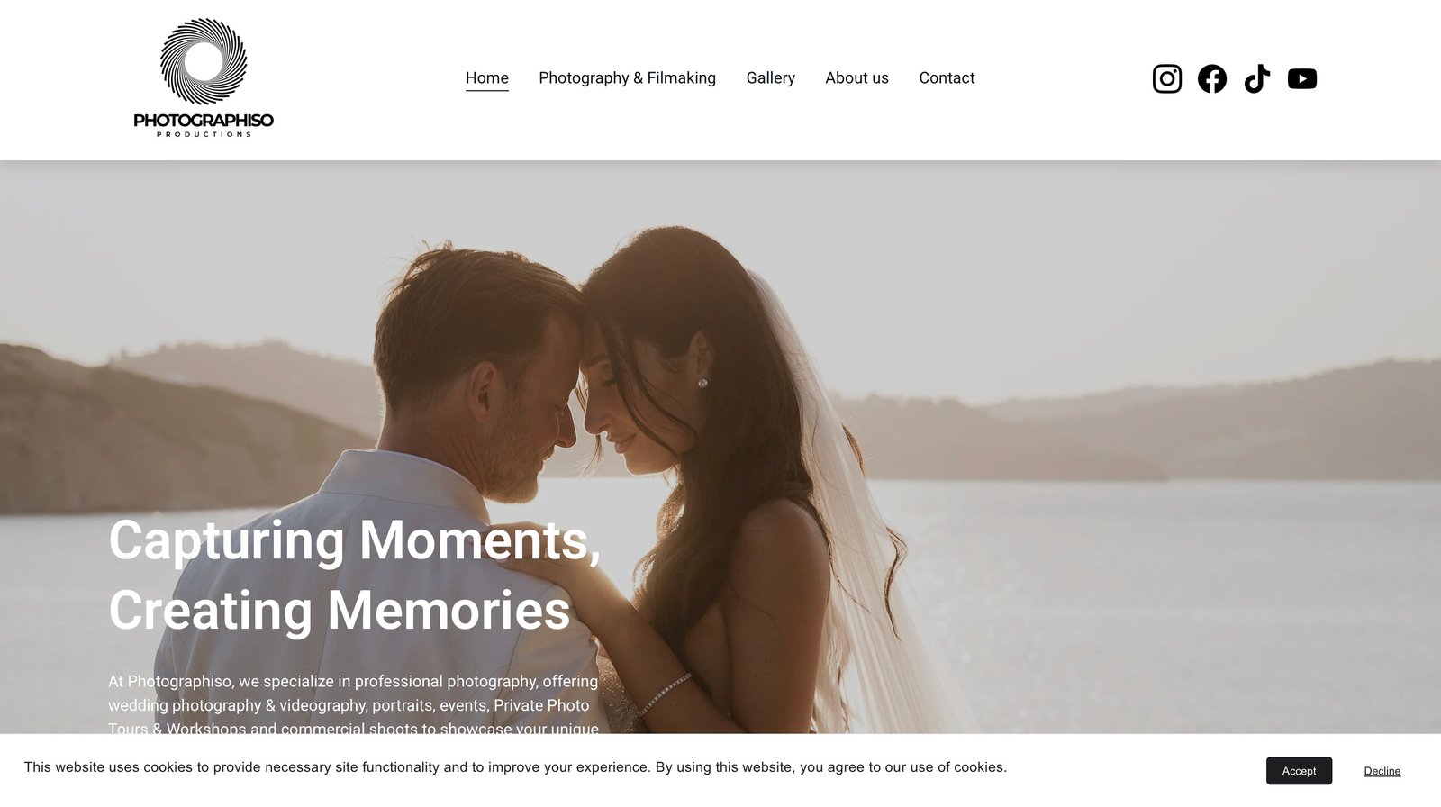 PhotographisoTeam — WordPress επαγγελματική φωτογραφική εταιρεία website